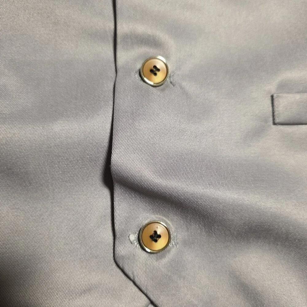 Suit Vest Waistcoat Gray Formal Wedding Prom Groomsman Unbranded Large NEW‎